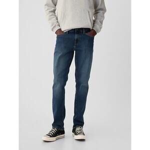 [Gap] Slim Leg GapFlex Stretch Denim Resin Dark Blue Wash Jeans Size 34x34 Men's